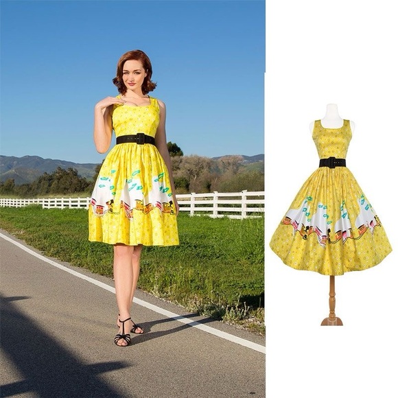 Mary Blair by Pinup Couture train dress size 2X. - Picture 2 of 10